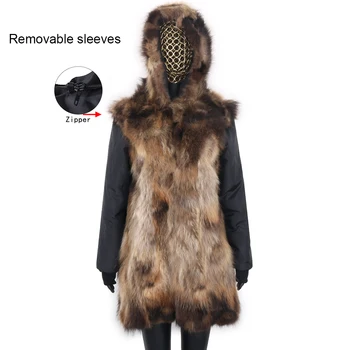 2020 ilgi parka mētelis ziemas jaka sievietēm dabas dabīgās kažokādas apkakli kapuci pu ādas piedurknēm siltas virsdrēbes streetwear luksusa pirkt \ Jakas & Mēteļi ~ www.xenydancestudio.lv 11