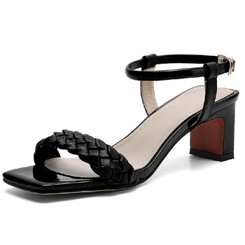 Mili-miya gladiator sieviešu sandales 2021. gada vasaras modes sieviešu chunky augstpapēžu kurpes siksnu sprādzes peep toe ērti kleitu kurpes pirkt \ Papēži ~ www.xenydancestudio.lv 11
