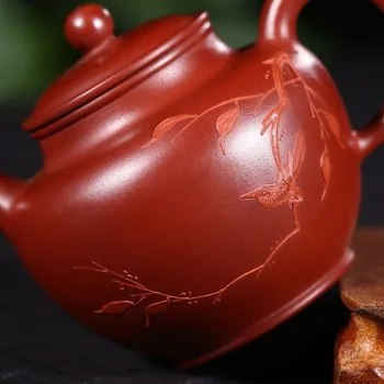 Yixing patiesu Zisha Zhu dubļu Dahongpao dubļu tējkanna 200cc slaveno roku darbs tējas katls 1