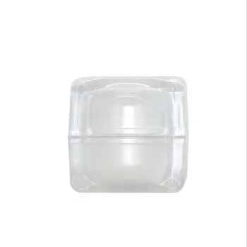 50g Baltā Akrila Jar Lodziņā Modes Cream Jar Uzpildāmas Skaidrs, Sauļošanās Kārba Kosmētikas Konteineri Ceļojumu Parauga 10pcs/daudz 1