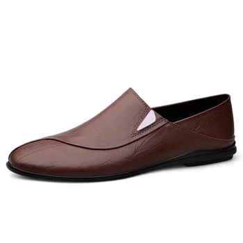 Vīriešu ikdienas ādas apavi ikdienas formālu gadījumos valkāt āra braukšanas neslīdoša kopums kājām vīriešu ādas kurpes pirkt \ Vīriešu Kurpes ~ www.xenydancestudio.lv 11