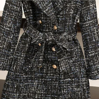 Jaunu 2022 modes kašmira mētelis vilnas maisījumi ilgi, jaka, jakas silta sabiezēt sieviešu ziemas laukumā fox kažokādas apkakle pirkt \ Jakas & Mēteļi ~ www.xenydancestudio.lv 11