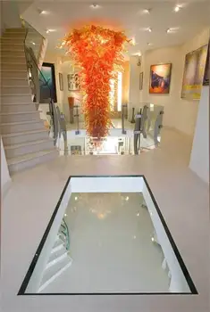Viesnīca dekoratīvi pūstā stikla karājas led kristāla lustra dizainers pirkt \ Griestu Lampas & Fans ~ www.xenydancestudio.lv 11
