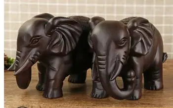 Sadzīves Melnkoks koka griešanai auspicious zilonis apdare, koka dzīvnieku piesaistīt uzstādīt apdares Mājās skulptūru statuja