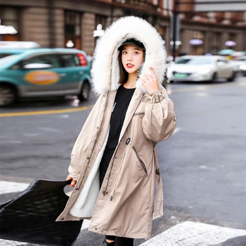 2022. gada ziemas vienkāršu stila kokona tipa sieviešu 90 balta pīle uz leju ilgi jakas parkas, ar lielu kapuci plus lieluma silts outwear pirkt \ Jakas & Mēteļi ~ www.xenydancestudio.lv 11