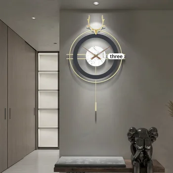Sienas pulkstenis dzīvojamā istabā modes radošumu amerikāņu ziemeļvalstu dekoratīvie skatīties restorāns kluso gaismu luksusa pulkstenis pirkt \ Pulksteņi ~ www.xenydancestudio.lv 11