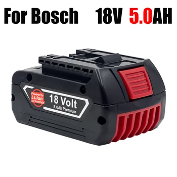 18V 5.0 AH Nomaiņa Bosch Jauda Rīku BAT609 BAT618 BAT614 GCB GSS BSH180 GSR GSB RHH JSH 180 Li-Ion Akumulators, Lādētājs