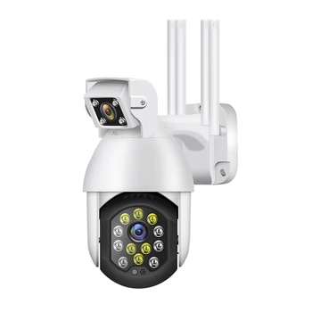 1080P Dual Objektīvs IP Kameras CCTV Drošības Bezvadu Āra Ūdensizturīgs Mājas PTZ IS WIFI 1