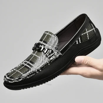 Luksusa zīmolu vīriešu ādas kurpes vīriešu modes biznesa kleitu mokasīni pointy black elpojošs kluba puses apavi vīriešu apavi pirkt \ Vīriešu Kurpes ~ www.xenydancestudio.lv 11