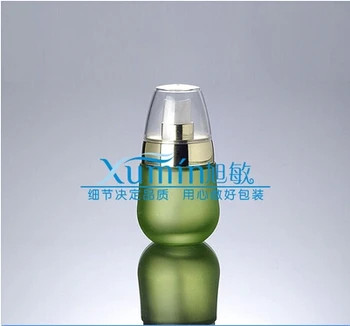 EM2 Tilpums 30ml zaļa matēta stikla losjons pudeli ,nospiediet sūkni pudeles ,stikla pudeles,kosmētikas konteineru 1