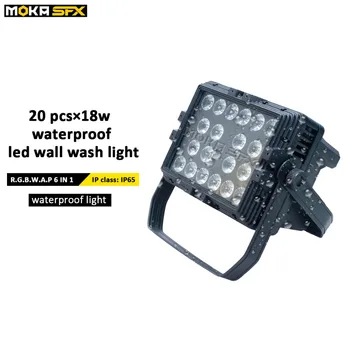 Faktors, kas Tieši Pārdošanas 20*18W LED Ūdensizturīgs mazgāt RGBW gaismas UV 6 in1 Siena Mazgātājs gaismas DMX Posmā mazgāt apgaismojums 1