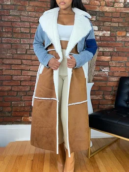 Pleds jēra vilnas mētelis sievietēm ir 2021. ietilpst ziemas jakas silta polsterēta jaka, savukārt, apkakles īss mētelis sieviešu līmēšana kokvilnas mētelis pirkt \ Jakas ~ www.xenydancestudio.lv 11