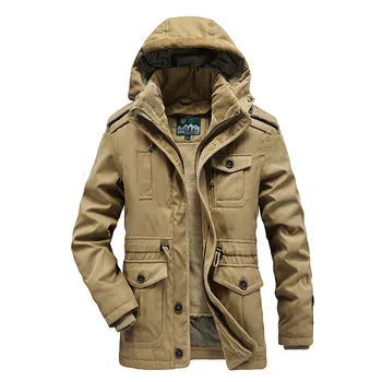 Ir 2021. rudenī un ziemā, jaunu gadījuma liela izmēra vīriešu jaka tīrtoņa krāsu noņemams starplikas dūnu jaka kokvilnas jaka ziemas jakas