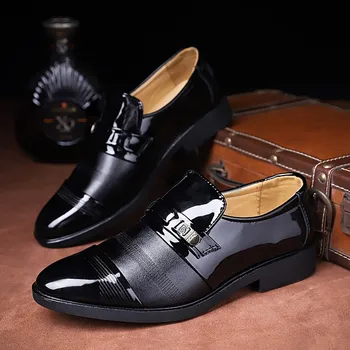 Īstas ādas vīriešu kurpes, mežģīnes up oxford kurpes modes ikdienas dizainera vīriešu darba apavi govs ādas mokasīni melnā vīriešiem kurpes pirkt \ Vīriešu Kurpes ~ www.xenydancestudio.lv 11