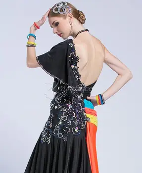Daudzkrāsains pušķis profesionālās latīņamerikas deju kleita vestidos latino deju kostīmu sequin dāmas mūsdienu deju kleitu viengabala kleita pirkt \ Posmā & Deju Apģērbi ~ www.xenydancestudio.lv 11