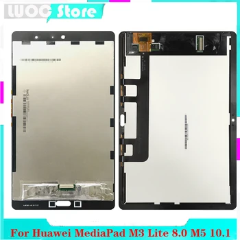 Super LCD Displejs Huawei MediaPad M3 Lite 8.0 M5 10.1 BAH-AL00 BAH-W09 BAH-L09 LCD Displejs, Touch Screen Digitizer Montāža 1