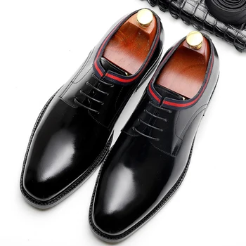 Britu čūskas ādas rakstu oxford kurpes vīriešu norādīja toe apavi mokasīni brogues izlaiduma oficiālās ādas kurpes sapato masculino pirkt \ Vīriešu Kurpes ~ www.xenydancestudio.lv 11