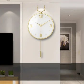 Liela koka sienas pulkstenis koka mūsdienu radošo ziemeļvalstu luksusa pulksteņi sienas mājas dekoru klusums pulksteņi dzīves telpu dekorēšana dāvanu idejas pirkt \ Pulksteņi ~ www.xenydancestudio.lv 11