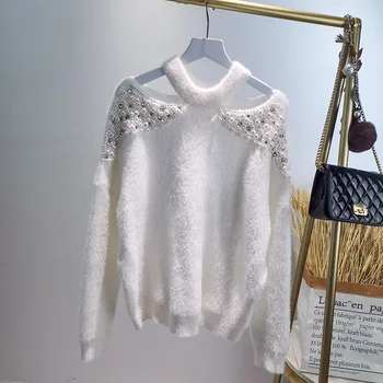 Ir 2021. jaunu fall winter garām piedurknēm adīt džemperis sievietēm dizains o-veida kakla trikotāžas džemperis zaudēt gadījuma dāmas svītras džemperis pirkt \ Jakas ~ www.xenydancestudio.lv 11