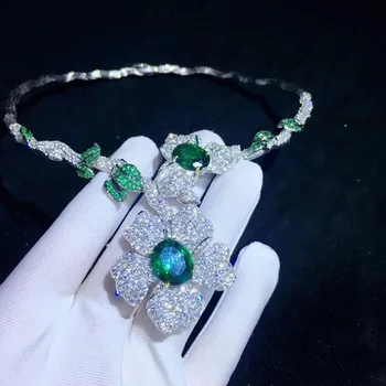 Dabas un nekustamā emerald, kaklarota, kulons bezmaksas piegāde emerald 925 sterling sudraba dārgakmens vīriešiem sievietēm pirkt \ Smalkas Rotaslietas ~ www.xenydancestudio.lv 11