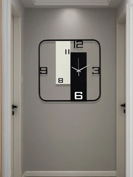Ziemeļu sienas pulkstenis mūsdienu minimālisma masīvkoka sienas pulkstenis radošu personību dzīves telpā, sienas pulksteņi mājas guļamistaba klusums pulkstenis pirkt \ Pulksteņi ~ www.xenydancestudio.lv 11