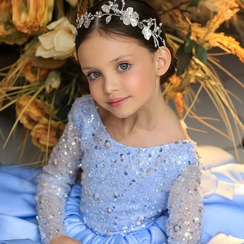 Meitenes kleita jauns salds princese kleita baby kids meitenes apģērbu, kāzu, banketu kleitu bērnu apģērbu kristāla dimants pirkt \ Kāzu Kleita ~ www.xenydancestudio.lv 11