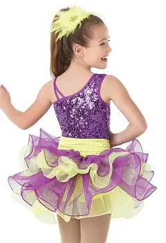 Baleta Deju Kleitu Meitenes Dejo Darbības Bērni Skatuves Sniegumu Kostīmi 4 Slāņi Sieviešu Baleta Dejas Valkāt D-0457 1