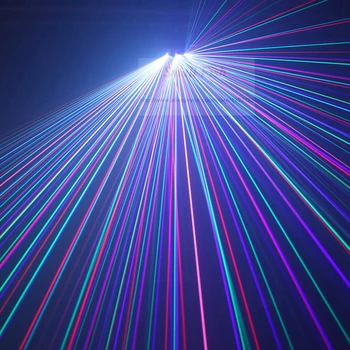 2gab/Daudz RGB (pilnkrāsu Skenēšanas 3 Lēcas Staru Lāzeru Projektoru Gaismas DJ KTV Mājas Ziemassvētki Ziemassvētku Puse Disco LED Skatuves Apgaismojums 1