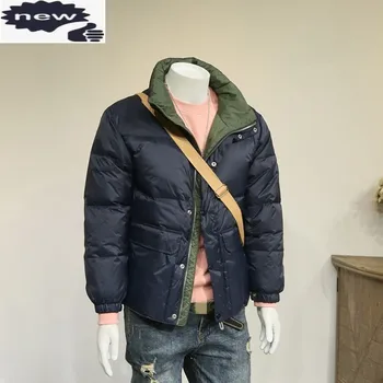 G jiachao ir 2021. ziemas jaunas cietā baltā pīle uz leju stand apkakli, īsām jaunatnes dūnu jaka vīriešu līmēšana džinsa kabatas pirkt \ Jakas & Mēteļi ~ www.xenydancestudio.lv 11