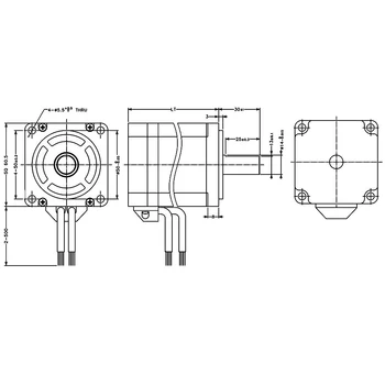 Brushless DC Motor Nema 60 0.75 N. m 7.0 Garums-105 mm Dziļi Groove Lodīšu Gultņiem Elektriskā Transportlīdzekļa 1