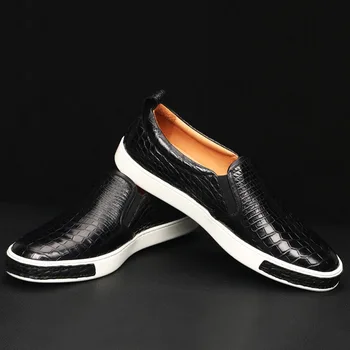 Yomior roku darbs luksusa zīmolu vīriešu kurpes britu modes ikdienas apavi īstas ādas augstas kvalitātes baltas kurpes vīriešu dzīvokļi mokasīni pirkt \ Vīriešu Kurpes ~ www.xenydancestudio.lv 11