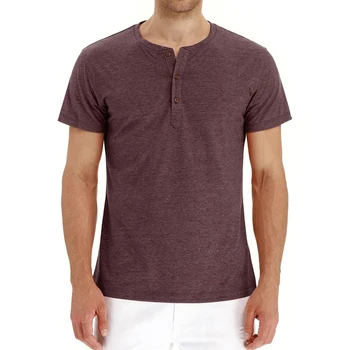 Cilvēka T-krekls ir 2021. jaunu Gadījuma vasaras Īsām piedurknēm t krekls vīriešiem tīrtoņa krāsu Henrijs Apkakles Vīriešu tops Multicolor O kakla tees 1