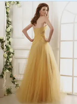Bezmaksas piegāde drēbes de saviesīgs vakars 2019 jaunu karstā sexy vestido de festa longo mīļotā zelta tilla ilgi puse kleita līgavas māsa kleitas