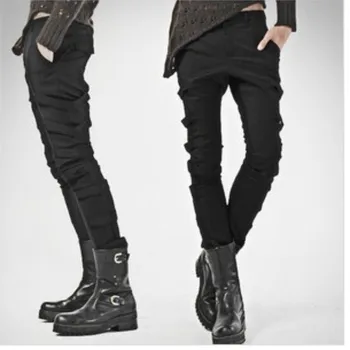 Rudenī jaunu gadījuma uzvalku bikses vīriešu korejiešu stilā, biznesa slim fit bikses pirkt \ Vīriešu Apģērbs ~ www.xenydancestudio.lv 11