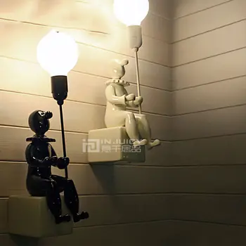 Radošā modernu led sienas lampa uzstādīts sveķu karikatūra lelle sienas gaismas ķermeņi guļamistabai koridorā, eju mājās dekoru, sienas brā pirkt \ LED Lampas ~ www.xenydancestudio.lv 11