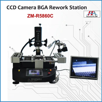 Sākotnējā BGA Pārstrādāt Stacijas ZM-R5860C 3 Temperatūras Zonās Karstā Gaisa BGA Remonts Reballing Sistēma, Touch Screen, Un CCD Kamera 1