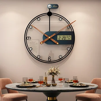Ziemeļu sienas pulkstenis mūsdienu minimālisma masīvkoka sienas pulkstenis radošu personību dzīves telpā, sienas pulksteņi mājas guļamistaba klusums pulkstenis pirkt \ Pulksteņi ~ www.xenydancestudio.lv 11