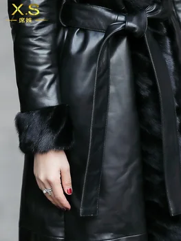 Ir 2021. jaunu stilu stand apkakli ādas jaka sieviešu tīru krāsu pavasara un rudens mētelis sieviešu neregulāru apakšmalu pirkt \ Jakas & Mēteļi ~ www.xenydancestudio.lv 11