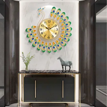 Sienas pulkstenis dzīvojamā istabā modes radošumu amerikāņu ziemeļvalstu dekoratīvie skatīties restorāns kluso gaismu luksusa pulkstenis pirkt \ Pulksteņi ~ www.xenydancestudio.lv 11