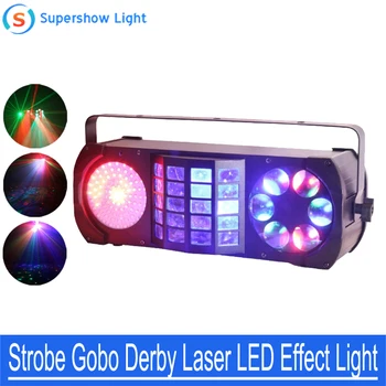 RGBW Multi Krāsu DMX 512 Strobe Gobo Derby Lāzera LED Efekts Skatuves DJ Gaismas, Skatuves Apdare 1
