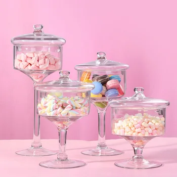 Eiropas stila caurspīdīga stikla konfektes burka ar vāku pārtikas uzglabāšanas tvertnes kāzu dāvanas pirkt \ Mājas Atmiņa Un Organizācija ~ www.xenydancestudio.lv 11