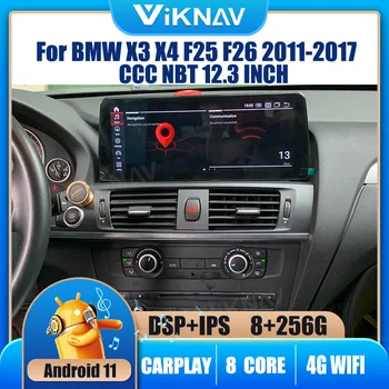 12.3 COLLU Android 11.0 Auto Radio ar DVD Multimedia Player BMW X3 X4 F25 F26 2011-2017 GPS Navigācijas auto Stereo Carplay 2DIN 1