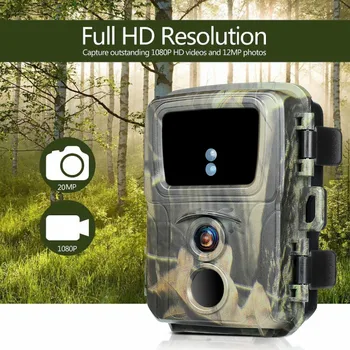 Mini Medību Kamera Savvaļas Taka Kamera 20MP 1080P ar Zemu degvielas Patēriņu Akumulatoru Powered PIR Atklāšanas Ūdensizturīgs Āra Dzīvnieku Kamera 1