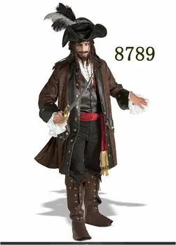 Halloween Pirātu vīriešiem kleitu formas tērpu luksusa apģērbu eksporta Karību jūras Pirāti spēle formas tērpi