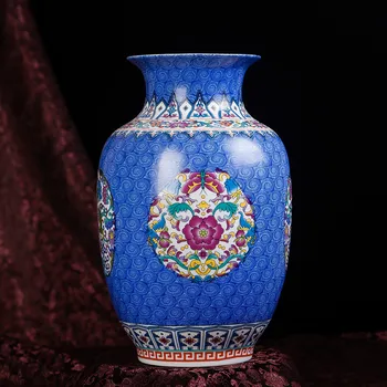 Jingdezhen keramikas grīdas vāze pastelis antīko porcelāna vāze dragon phoenix liela vāze ķirbis vāze retro mājas apdare pirkt \ Mājas Dekori ~ www.xenydancestudio.lv 11