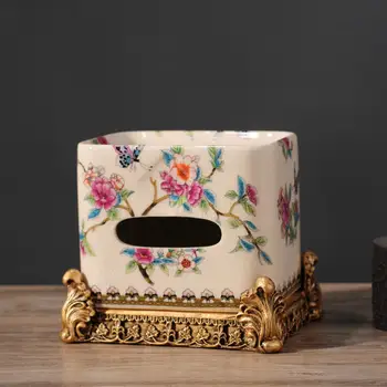 Pārdošanas Eiropas Mājas Iekārtojuma radošā keramikas daudzfunkcionāls audu kaste kaste keramikas amatniecība kāzu dekorēšana