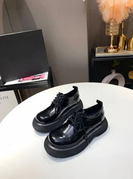 Microfiber ādas kurpes sieviešu vidū augstpapēžu kurpes sieviešu ikdienas apavu korejas stila bloku papēža paslīdēt uz apavi biroja dāma bēšs melns pirkt \ Sieviešu Kurpes ~ www.xenydancestudio.lv 11