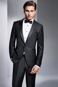 Jaunā stila līgavainis tuxedos groomsman tērpi mans tērpi kāzu vakariņas vislabāk der vīriešiem valkāt trīs gabalus uzvalki(žakete+bikses+veste) pirkt \ Kāzu Kleita ~ www.xenydancestudio.lv 11