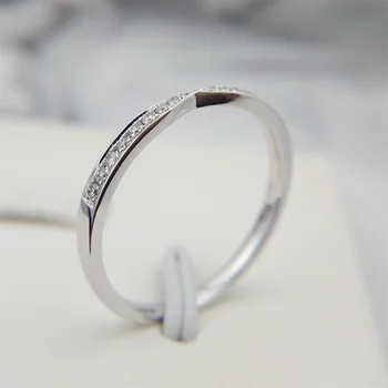 14K Baltā Zelta Vietnieks gredzenu Moissanite gredzenu DF krāsu Lab dimanta Astes gredzenu, Kāzu Jubilejas Gredzenu, lai sieviete custom classic