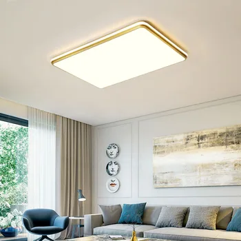 Atmosfēra vienkārši dzīvojamā istabā griestu lampas modernās led kvadrātveida ēdamistaba griestu gaismas Ziemeļvalstu ultra-plānas istabas Griestu apgaismojums